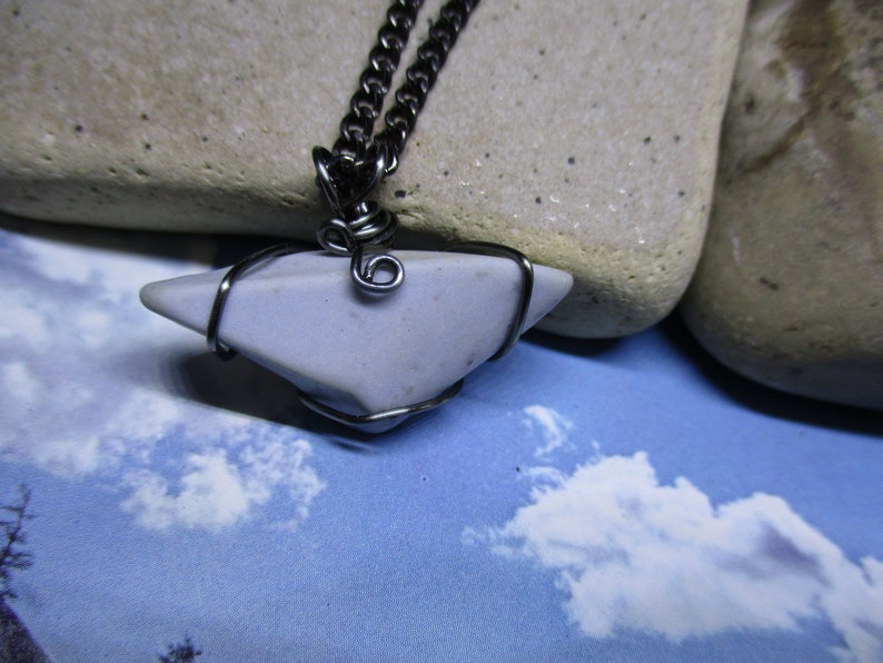 Blue Sky Beach Pottery Necklace image 4