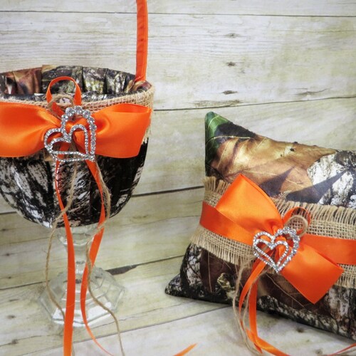 Mossy Oak Camo Ring Bearer Pillow With Burlap Camo Ring Etsy