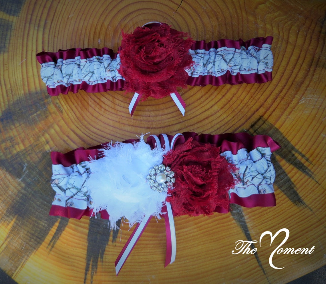 Hunting Deer Camo Camouflage Wedding Garter Belt Or 2pc Set W