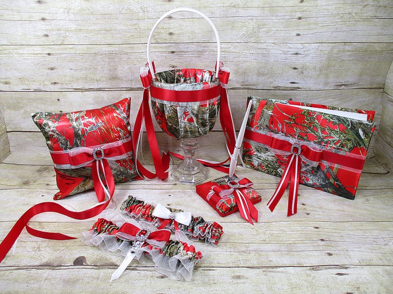 Red True Timber Camo Wedding Set Red Camo Wedding Set With Etsy