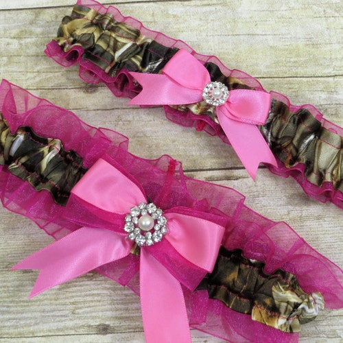 Pink Realtree Camo Garter Set Camo Keepsake and Tossaway Etsy