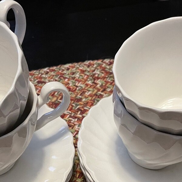 Vintage Ironstone Johnson Bros. Regency Snow White Dinnerware Set Etsy