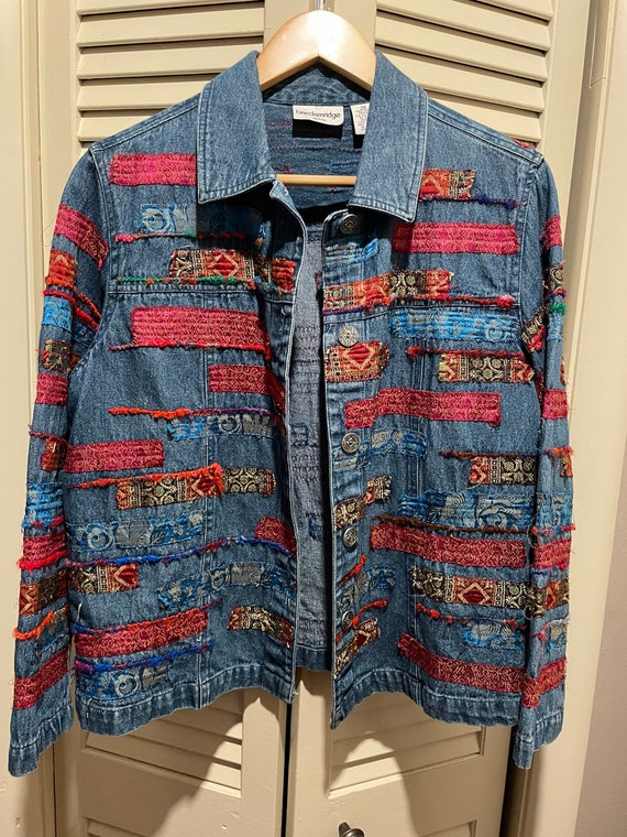 Retro Breckinridge Jean Jacket denim Patchwork