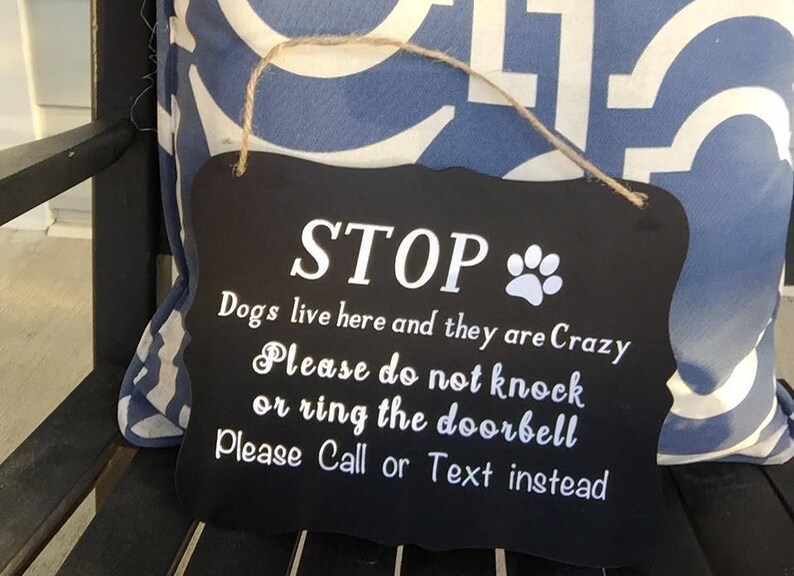 Doorbell Sign for Dogs Etsy