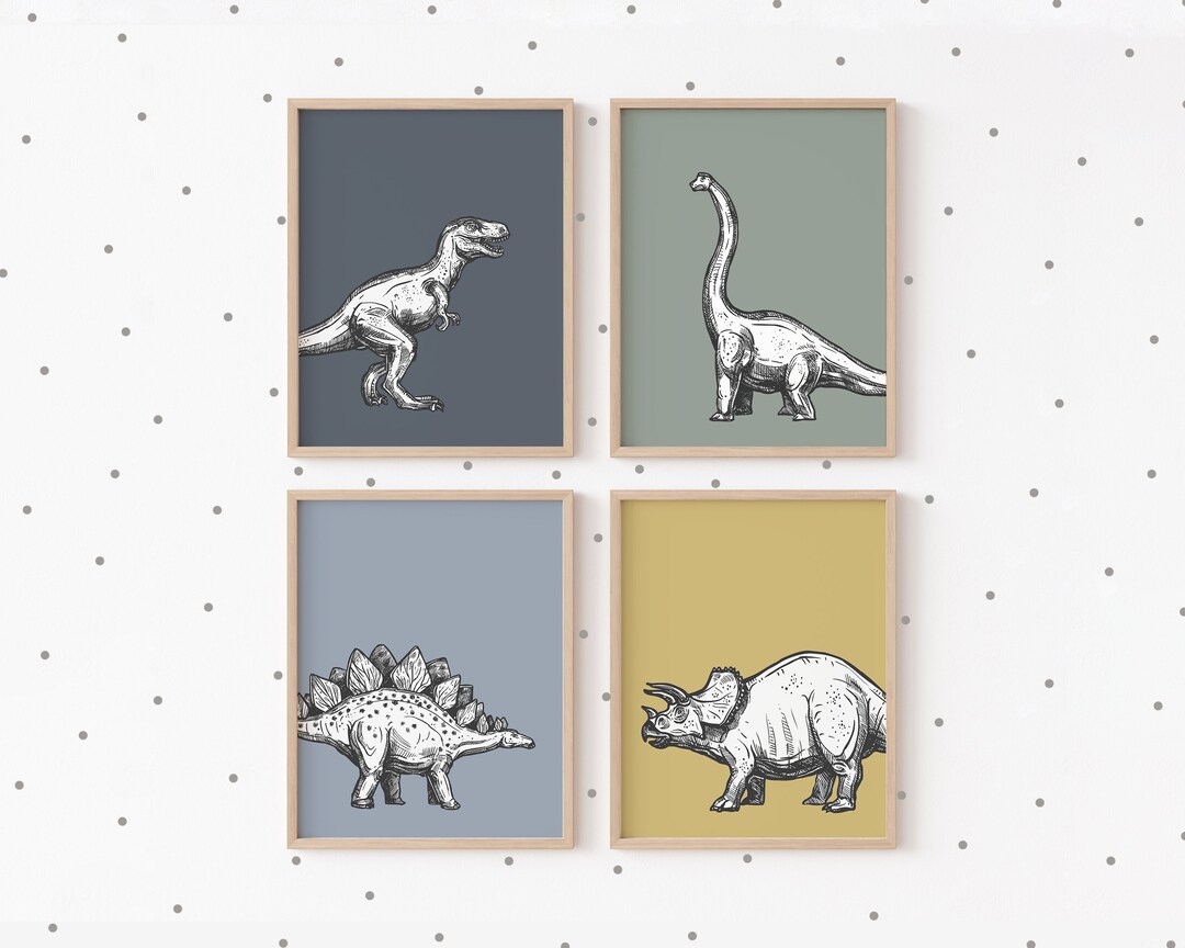 Dinosaur Nursery Prints, Boy Nursery Wall Art, Dino Nursery Decor ...