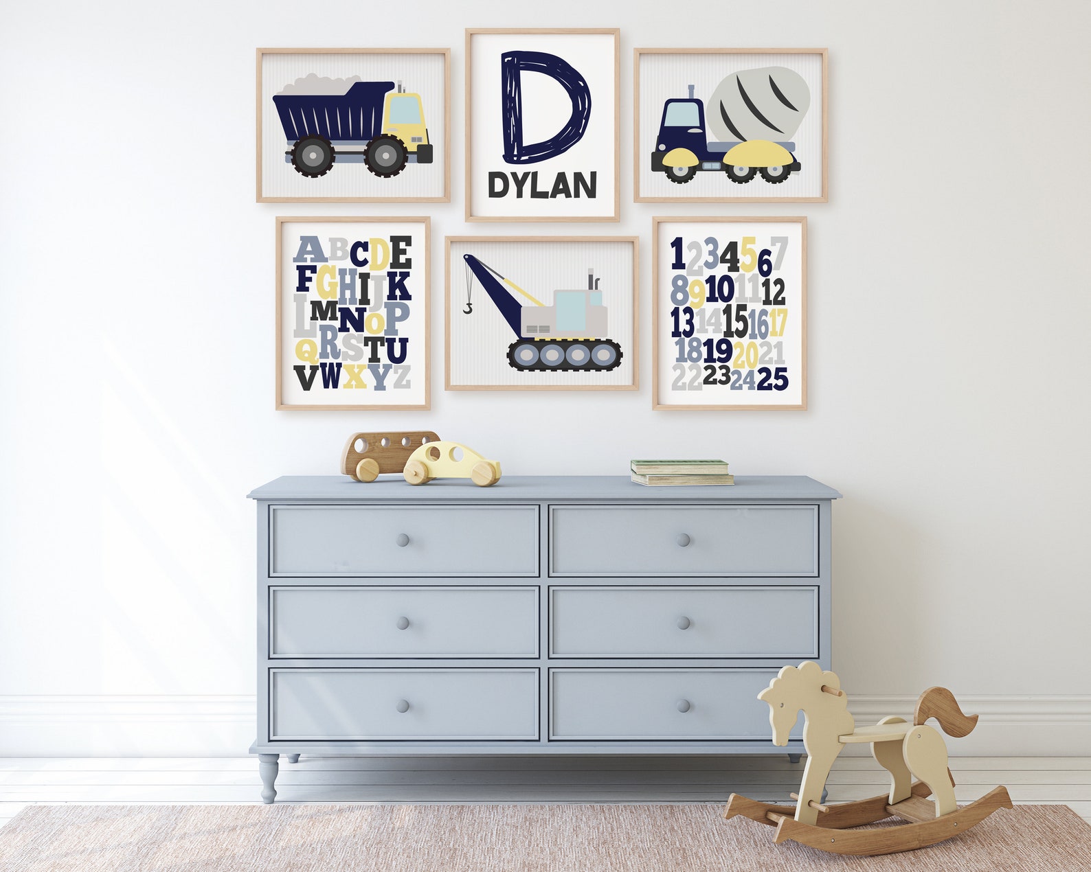 Baby Boy Room Decor Kids Wall Art Printable Construction - Etsy