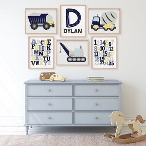 Baby Boy Room Decor, Kids Wall Art Printable, Construction Art, Nursery ...