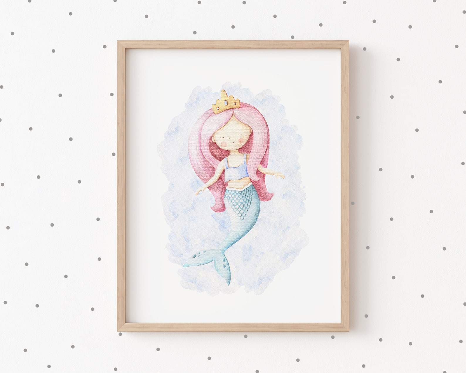Mermaid Printable Wall Art for Toddler Girls Room Wall - Etsy