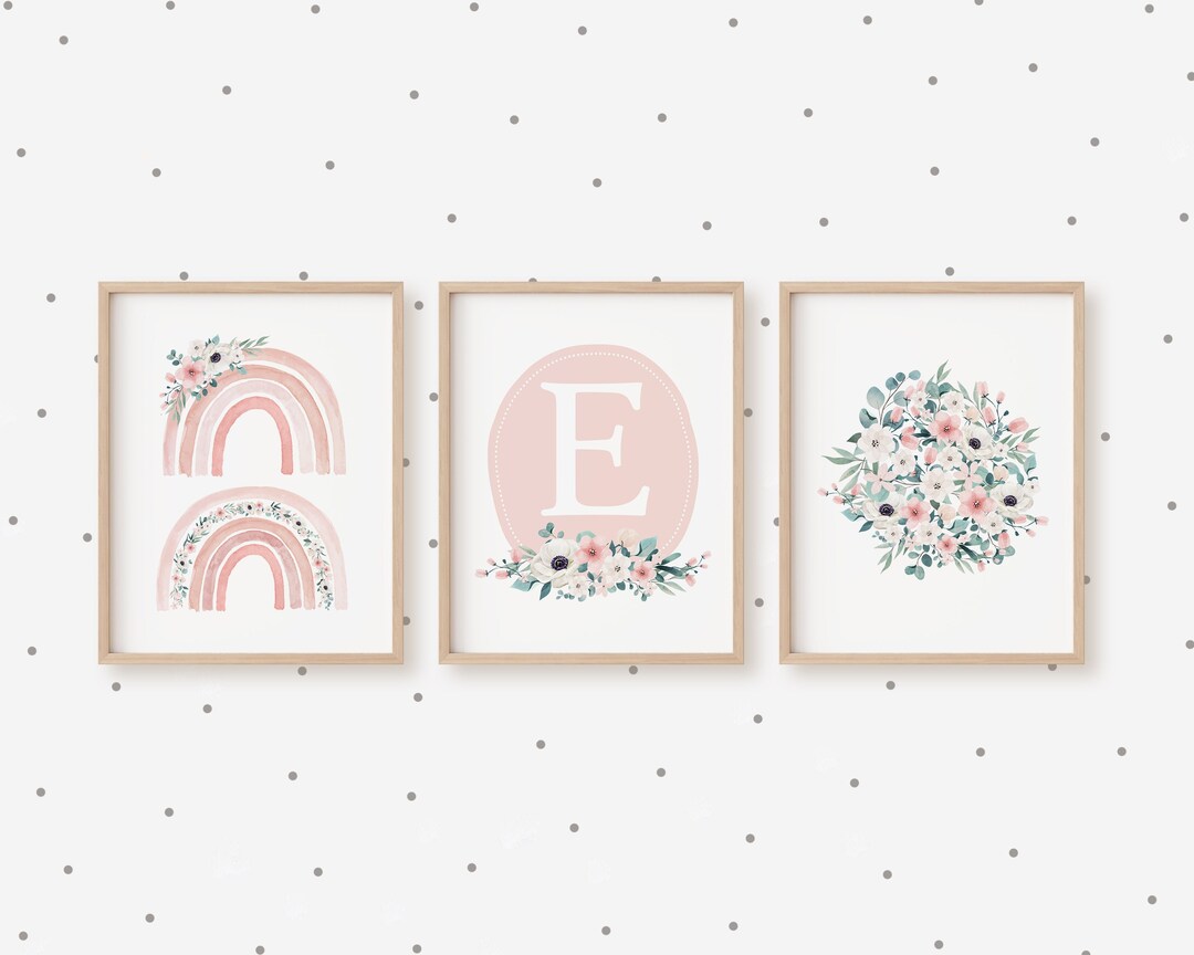 Nursery Wall Art for Toddler Girls Room Decor Floral Nursery Etsy