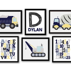 Baby Boy Room Decor Kids Wall Art Printable Construction | Etsy
