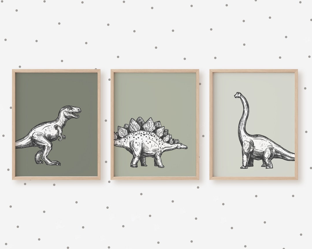 Printable Dinosaur Wall Art, Dinosaur Decor, Boy Nursery Decor ...