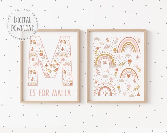 Boho Kids Room Decor Toddler Girl Wall Art Boho Nursery - Etsy