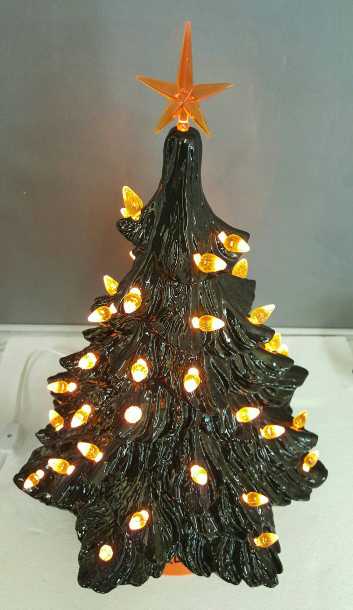 Halloween Tree Ceramic Tree Black Ceramic Tree 17 inch Etsy