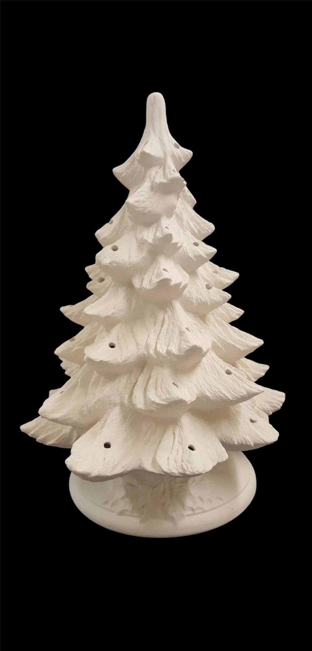 DIY Ceramic Christmas Tree Kit Ready to Paint Vintage Style 18 Inch