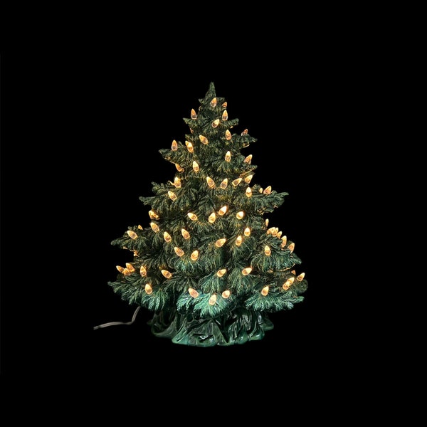 Ceramic Christmas Frasier Tree Green Ceramic Tree With Lights