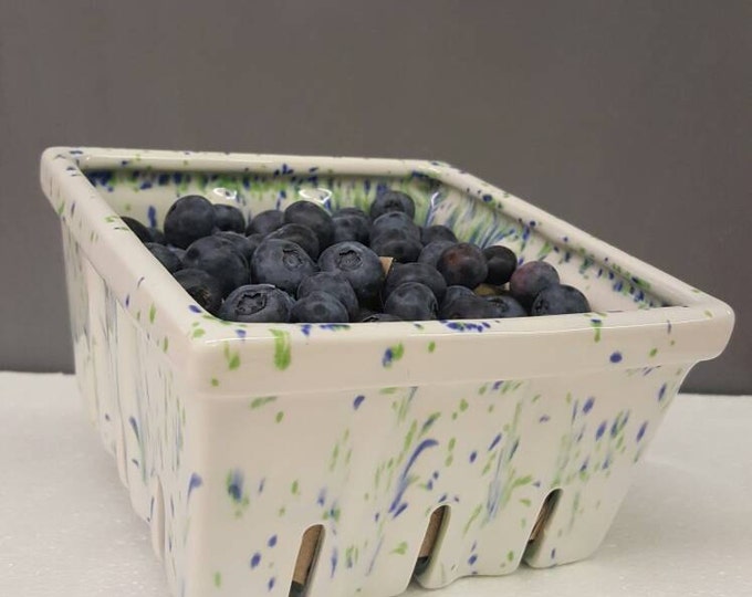 Ceramic Berry Basket Blueberry Basket Strawberry Basket Ceramic Produce