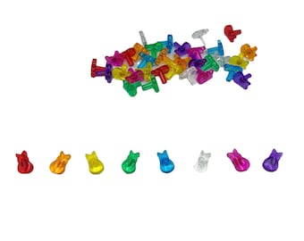 Ceramic Tree Peep Lights: Multicolored Plastic Bunny Lights