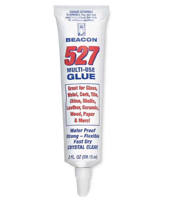 527 Glue Beacon 527 Glue Craft Glue Adhesive Ceramic Glue Clear Glue Glue for Metal Cork Tile Ceramics and Glass Dries Clear
