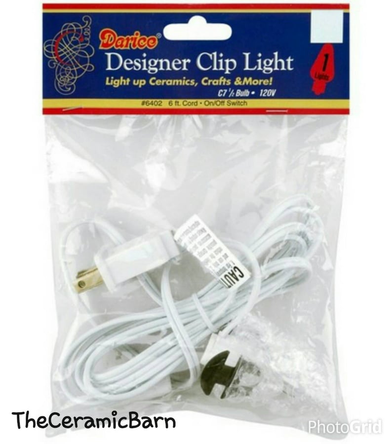 CLIP LIGHTpinch light for ceramics and other crafts 6 foot cord onoff switch