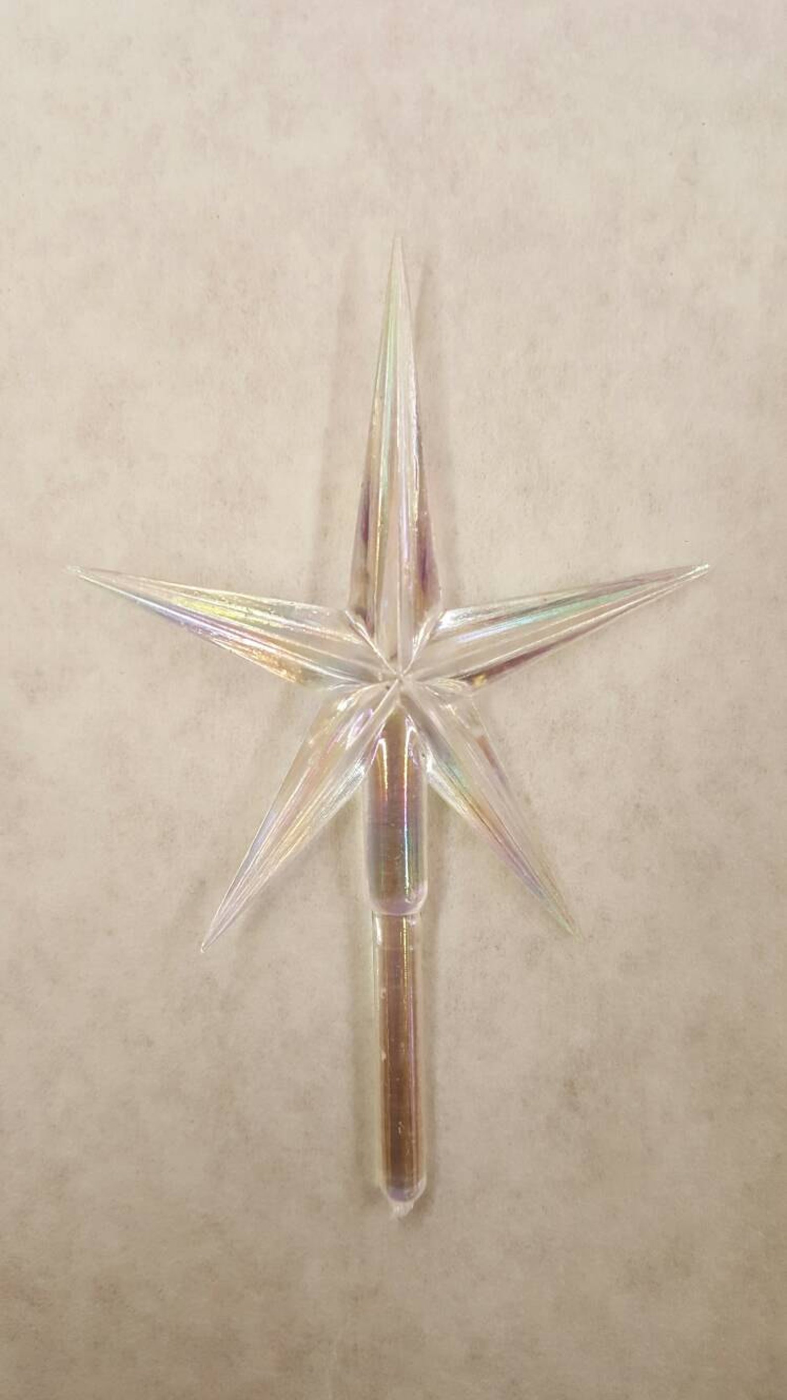 Large Clear Aurora Star: Ceramic Christmas Tree Topper - Etsy