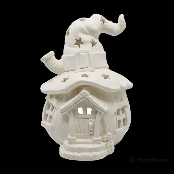 Witches Lair Ceramic Bisque Lantern By Gare