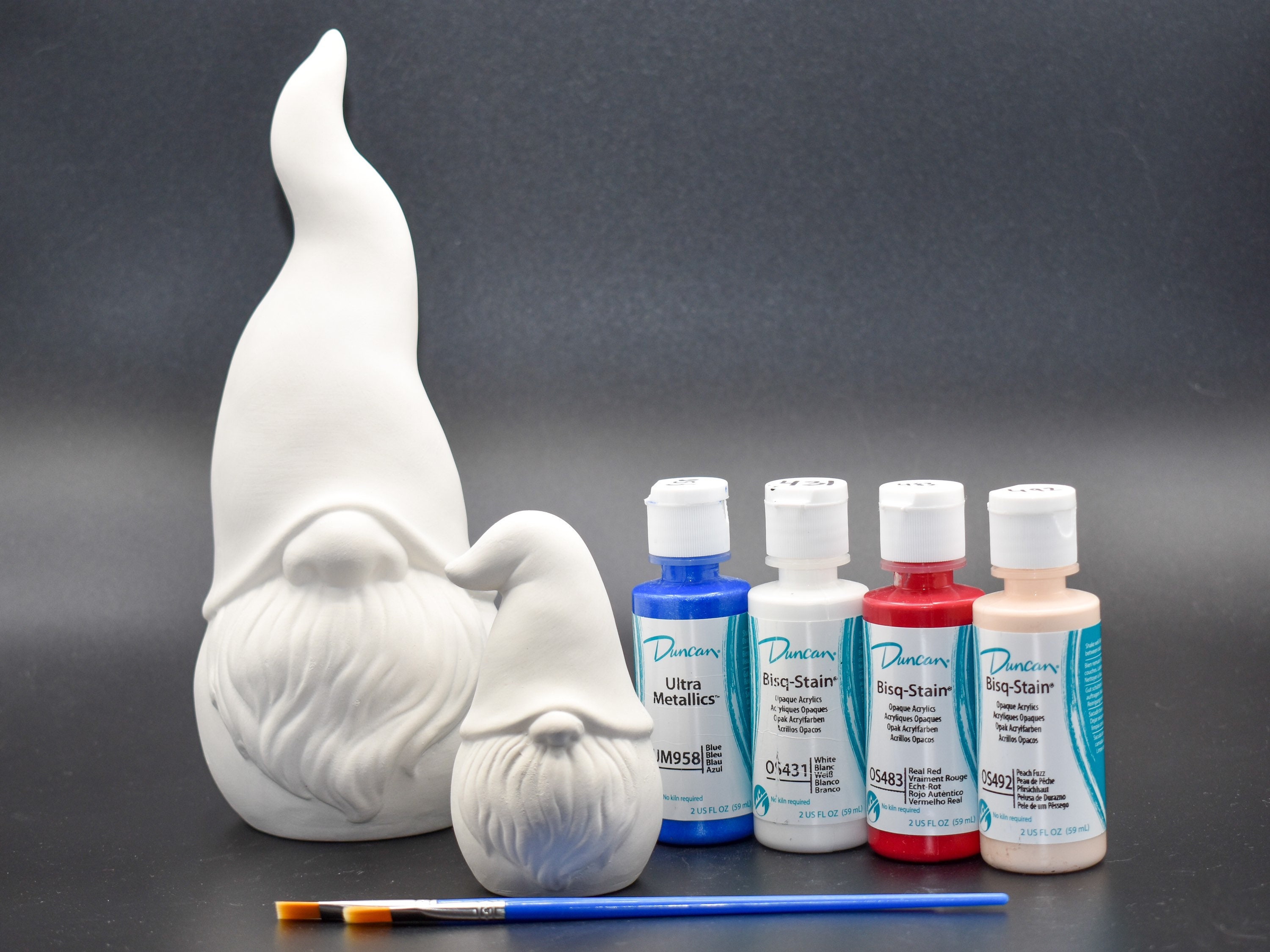 DIY Paint Kit Gnome Figurines Paint 2 Gnomes Ceramic Etsy