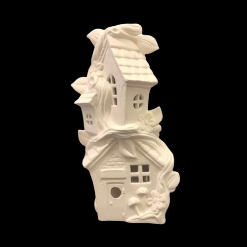 Ceramic Ready to Paint Fairy House Fairy House Mushroom Etsy