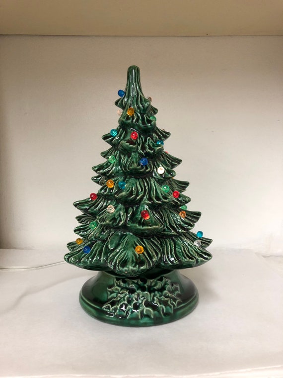 Ceramic Christmas Tree Multicolored Pin Lights Lights | Etsy