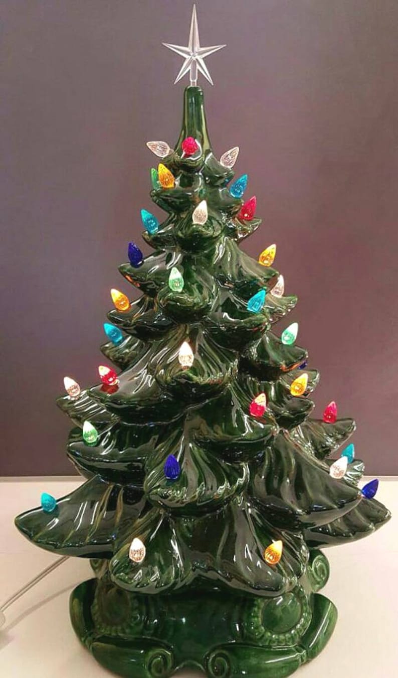 Ceramic Christmas Tree Ceramic Christmas Tree Tall Etsy