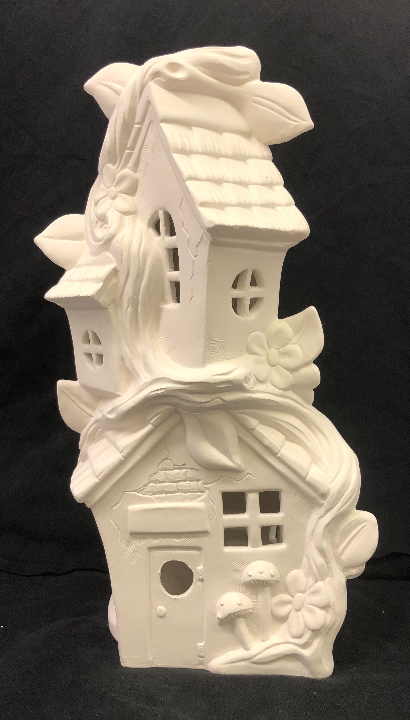 Ceramic Fairy House Ready to Paint Fairy House Mandevilla Etsy