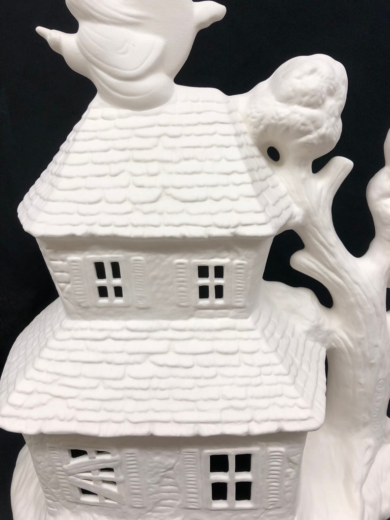 Ceramic Haunted House Ceramic Bisque House Bisque Ceramic Etsy