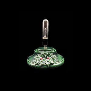 Lustre Green Ceramic Christmas Tree Replacement Base - Holly Berries Nowell Mold