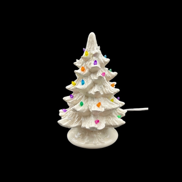 White Ceramic Christmas Tree Etsy