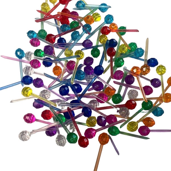 Ceramic Tree LIGHTS, Large plastic FACETED  Pins 100 count!!!