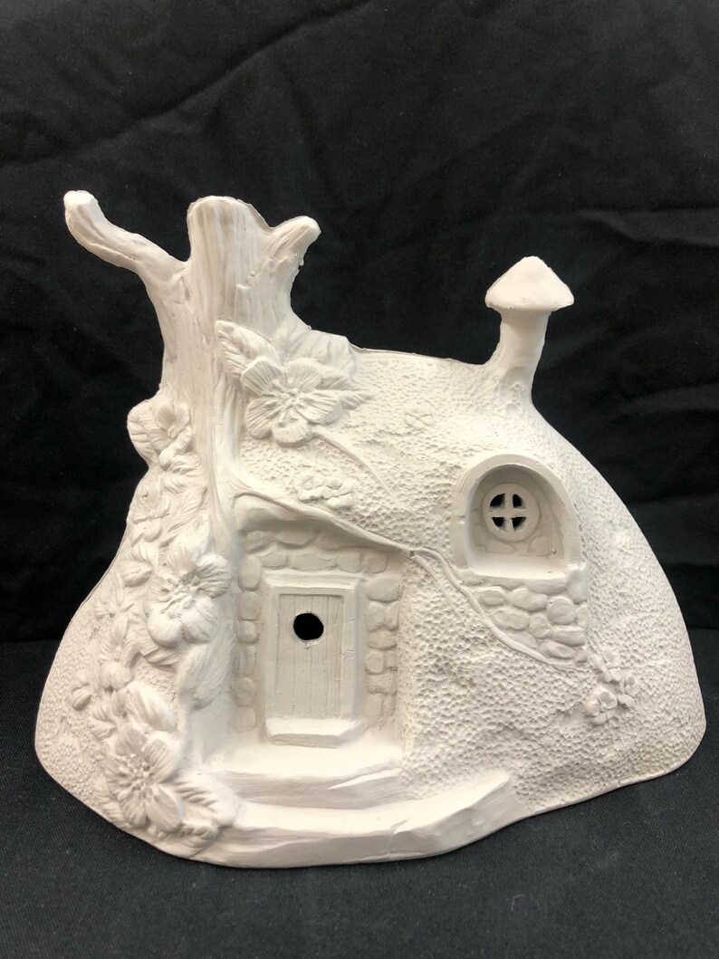 Ceramic Bisque Fairy House Fairy House Ready to Paint Etsy