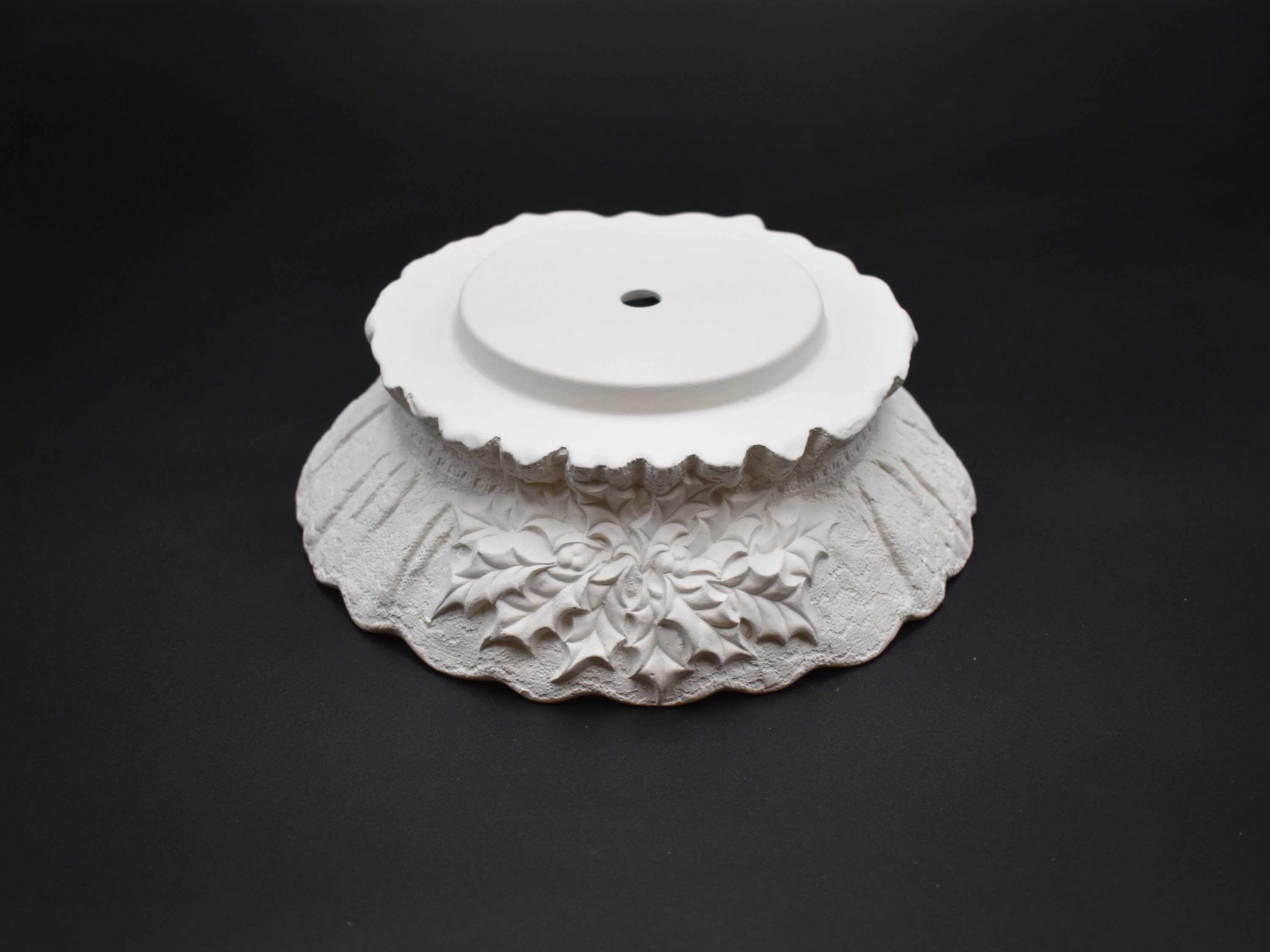 Ceramic Bisque Christmas Tree Base - Frazier Fir Replacement Base - Nowell Molds Large Tree Base - Ready To Paint