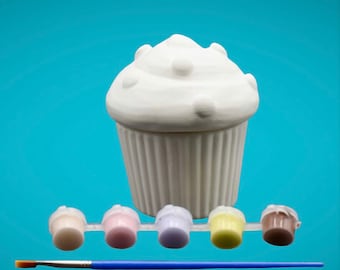 Ceramic Cupcake Box - Ceramic Bisque - Ready to Paint - DIY Craft Kit