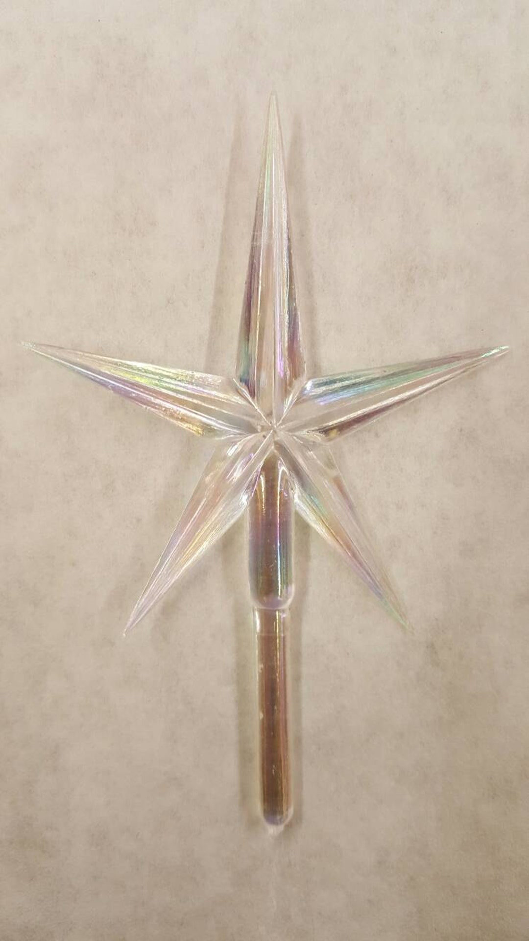 Large Clear Aurora Star: Ceramic Christmas Tree Topper - Etsy