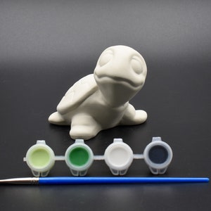 Turtle Figurine - Ceramic Bisque - Ready to Paint - DIY Craft Kit