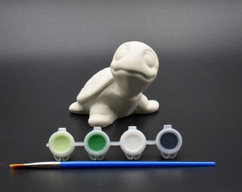 Turtle Figurine - Ceramic Bisque - Ready to Paint - DIY Craft Kit