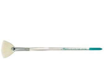 May include: A white fan brush with a teal handle. The brush is labeled "3 Da Vinci BR-525 FAN China".