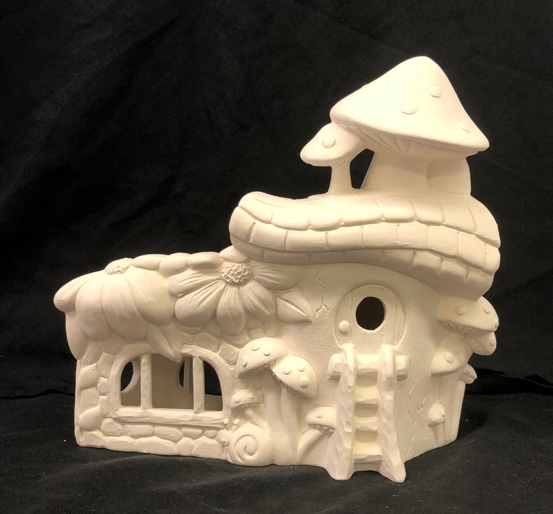 Ceramic Ready To Paint Fairy House Fairy House Mushroom Etsy
