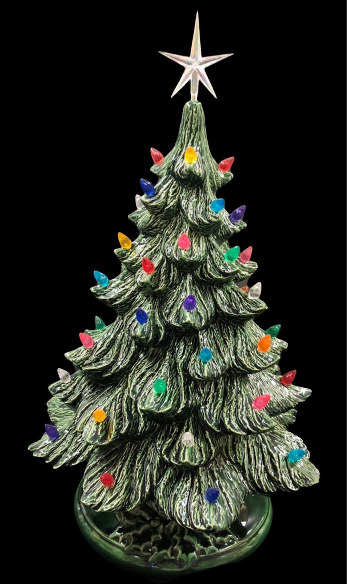Ceramic Christmas Tree - Clear Aurora Star - Etsy