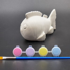 Fish Figurine Ceramic Bisque Ready to Paint DIY Craft Kit
