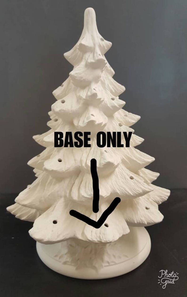 Large Ceramic Christmas Tree Replacement Base Ceramic Bisque Etsy