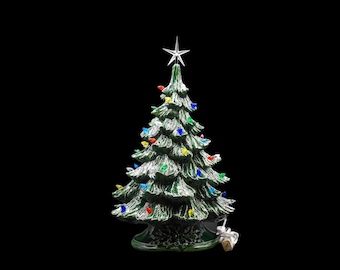 Ceramic Christmas Tree - 19" - Ceramic Tree 19" Tall With Star - Large tree - Ceramic tree lights and star - Made To Order