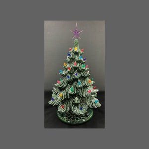Ceramic Christmas Tree - Purple Star