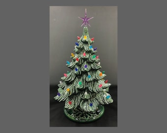 Ceramic Christmas Tree - Purple Star