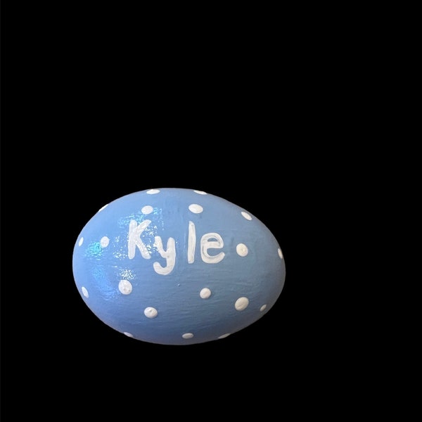 Ceramic Easter Egg - Personalized Easter Egg - Easter Basket Stuffer - Easter Egg - Blue Egg - Egg With Name - Personalized - Easter - Egg