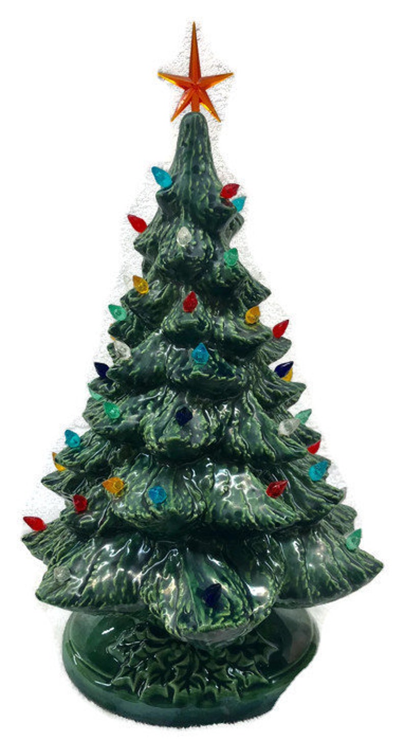 Ceramic Christmas Tree 12 Inches Ceramic Christmas Tree 12 Inches Tall 14 With Star Ceramic Tree Christmas image 3